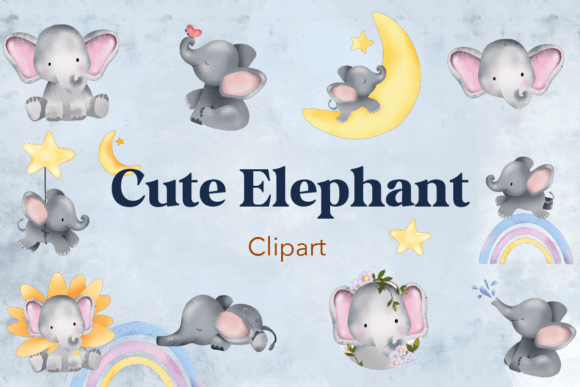 Download Cute Elephant Clipart Free - Cute Collection