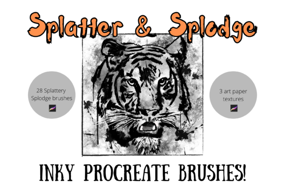 Download Procreate Splatter Splodge Ink Brushes - Splodge Collection