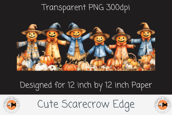Download Cute Scarecrow Halloween Edge - Cute Collection