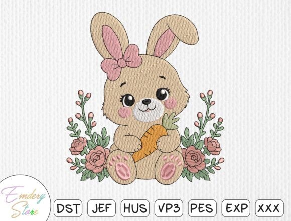 Download Cute Bunny Embroidery Design - Cute Collection