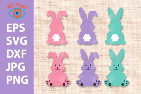 Download Cute Easter Rabbit Silhouette Cut File - Cute Collection