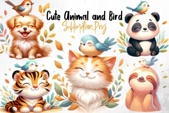 Download Cute Animal and Bird Nursery Décor PNG - Cute Collection