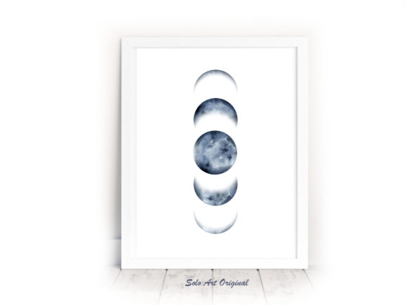 Download Moon Phases Space Print Printable Poster - Printable poster Collection