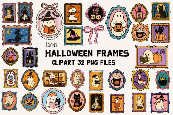 Download Halloween Cute Frame Clipart Bundle Png - Cute Collection